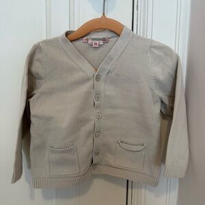 Bonpoint Light Cream Knit Cardigan